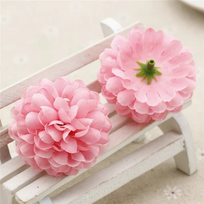 

5cm silk Artificial Flowers Chrysanthemum flower heads For Home Wedding small flower Decoration DIY Wreath Fake Flower 3pcs/bag