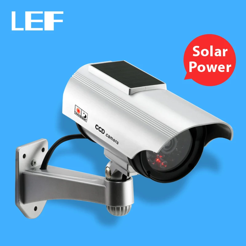 imágenes para Comercio al por mayor 4 unids Energía Solar Cámara Simulada Al Aire Libre de Vigilancia de Seguridad CCTV Cámara Simulada con Luz de Flash imágenes para Comercio al por mayor 4 unids Energía Solar Cámara Simulada Al Aire Libre de Vigilancia de Seguridad CCTV Cámara Simulada con Luz de Flash