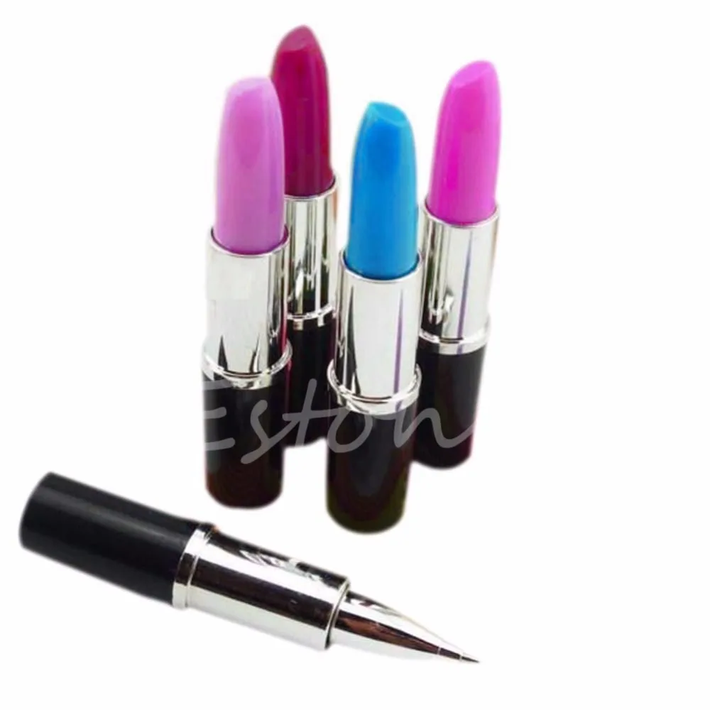 1pcs Cute Creative Lipstick Stationery Ballpoint Pen
