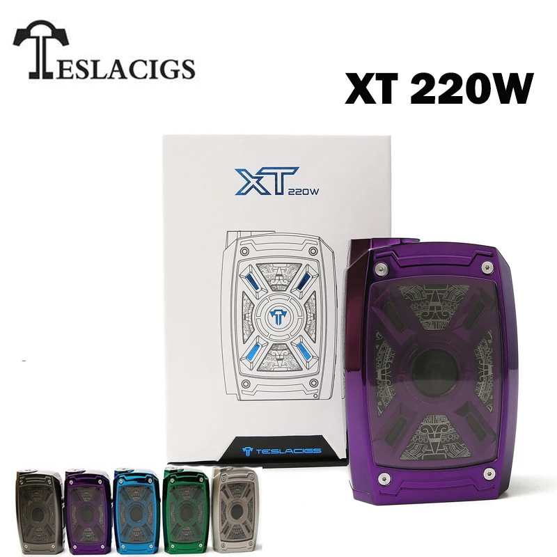 

Tesla XT TC 220W Teslacigs XT E-Cigarettes Box MOD Vape Support Tallica Mini Tank RTA RDA Electronic Cigarette Vaper