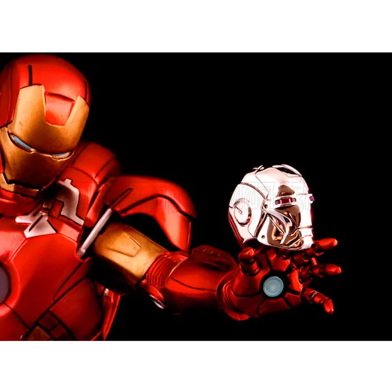 

Cool Design Iron Man Ring SL925 Robert Downey Jr.Hero Silver Ring Cool Ring Iron Man helmet Ring Collectible Model Boxed T114