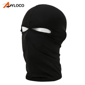 

2 Hole Lycra Skull Full Face Mask Balaclava CS Summer Cap Beanies Hood Hiking Tactical Outdoor Sports Cycling Mask