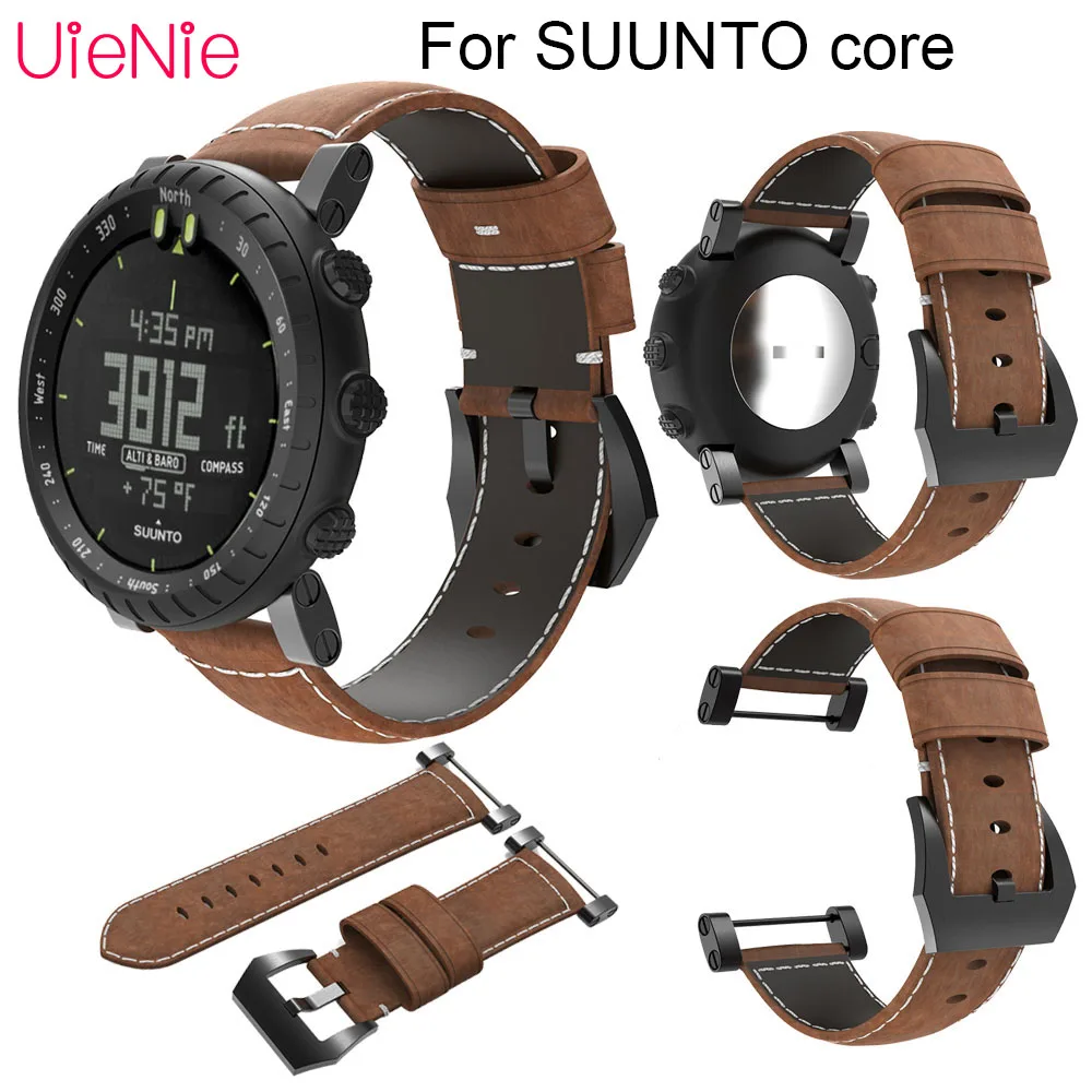 Кожаный деловой ремешок для смарт часов Suunto Core регулируемый сменный Core|Ремешки