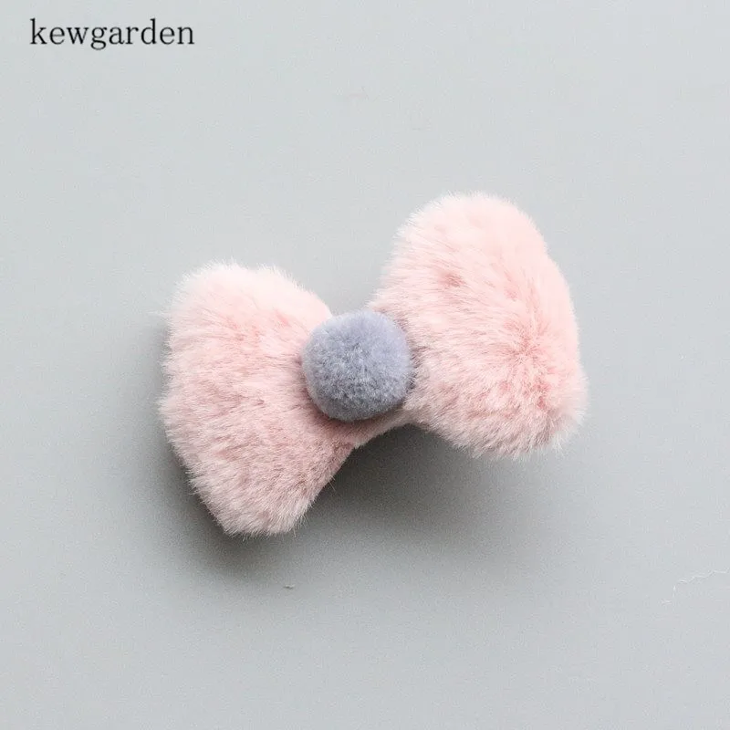 Kewgarden Ручной Работы Бантом DIY волос парфюм на подвеске материал интимные аксессуары имитация кролика плюшевые лук 4*6,5 см 30 шт./лот