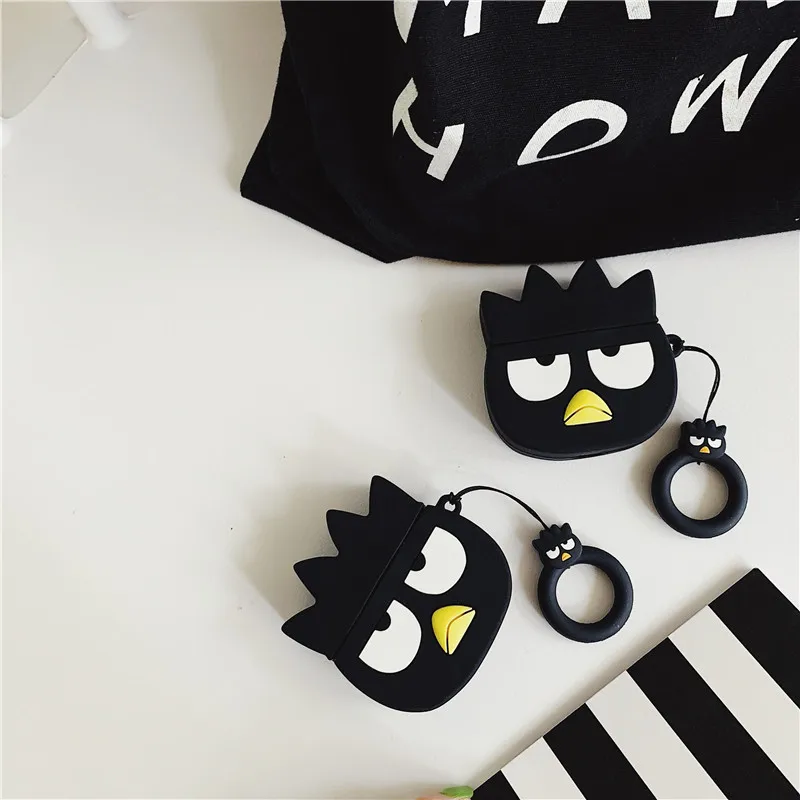 

Funny Crow Style For Apple Airpods Case Cartoon Bluetooth Earphone Cover Silicone Case For Air pods Headphones Case Box Funda