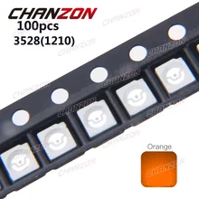 100 шт. 1210 3528 оранжевый SMD чип светодиодный 20 мА 2 в супер яркий светодиодный светильник светодиод лампы поверхностное монтаж SMT СВЕТОДИОДНЫЙ шарик для печатной платы