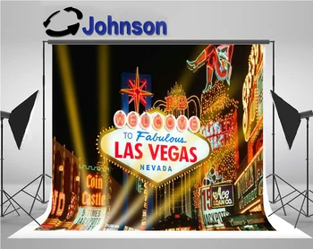 

night sky city building las vegas light backdrop Vinyl cloth High quality Computer print party photography studio background