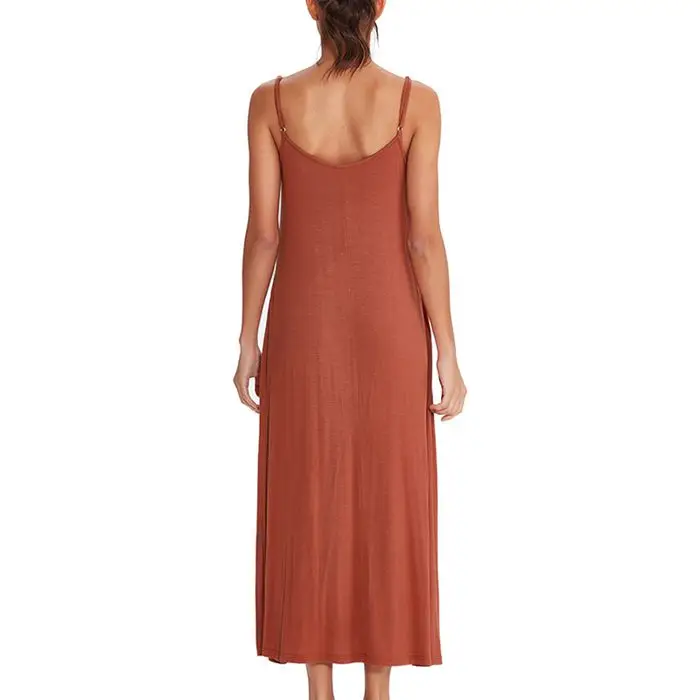 Элегантное женское длинное платье из мягкого хлопка и спандекса, распродажа, однотонное повседневное женское летнее платье M30121