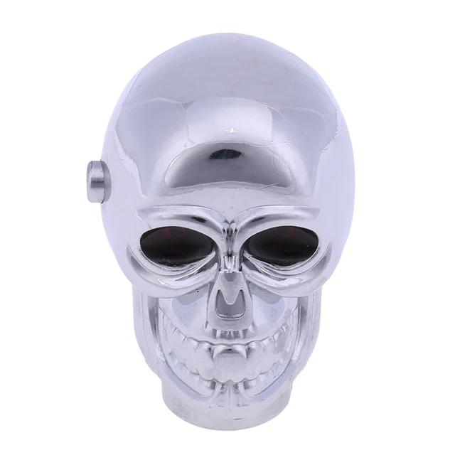 Polished Aluminum Alloy Skull Car Gear Shift Knob Modification Resin