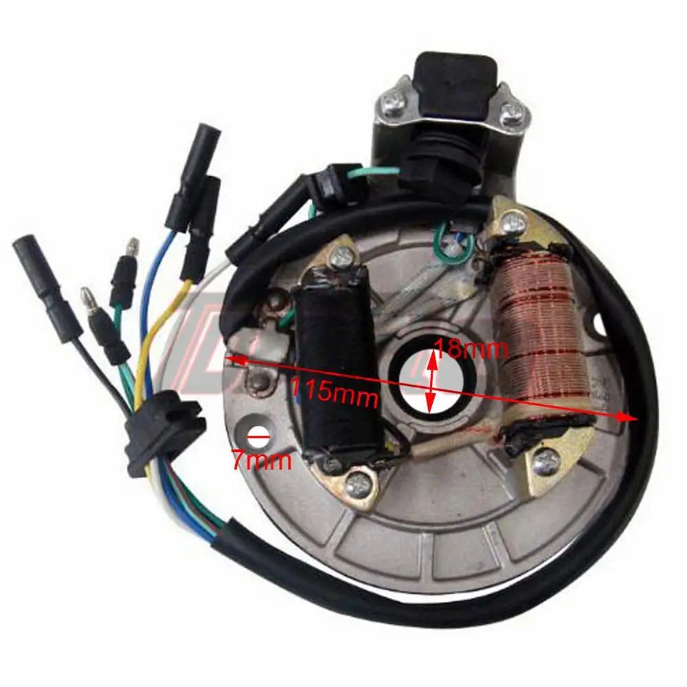 Tdpro зажигания CDI Коробка катушки статор провода Жгут выключатель зажигания подходит 50cc 70cc 110cc 125cc 140cc 4-тактный внедорожника