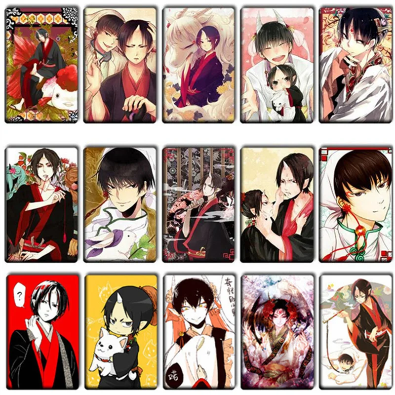 

20 pcs/lot Cool Hoozuki no Reitetsu Card Stickers Classic Toys Cartoon kids Gift Japanese Anime DIY Bank Bus ID Card Stickers