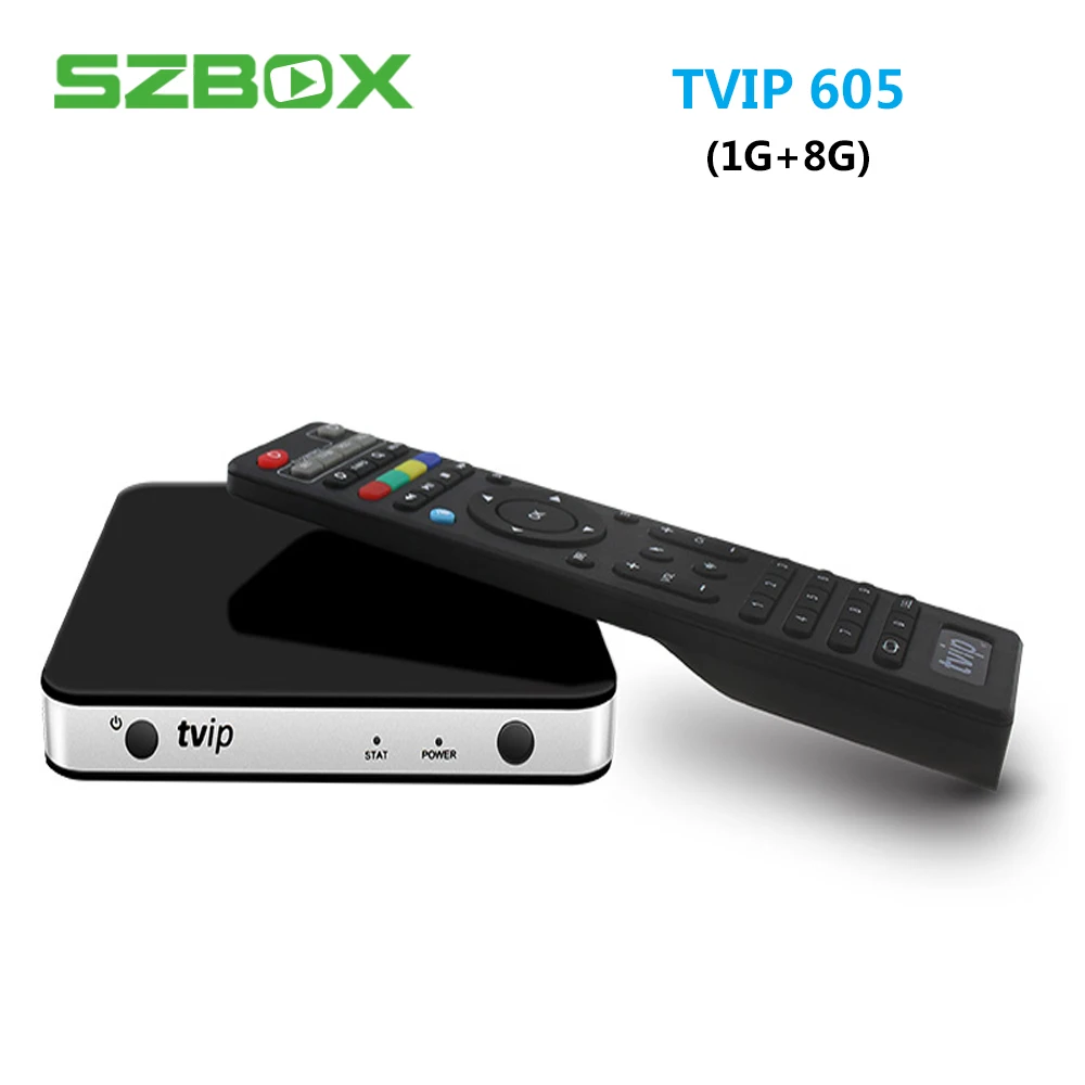 ТВ IP S-Box v.605 Amlogic S905X четырехъядерный ТВ приставка 1 ГБ ОЗУ 8 Гб ПЗУ 4 к IP tv IP605 Медиаплеер linux tv IP 605 смарт-приставка - Цвет: TVIP 605 BOX