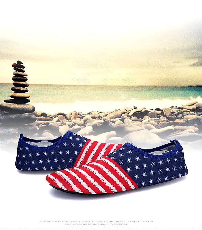 1 (52)Woman Barefoot Skin Sock Striped Shoes Beach Pool Water Socks GYM Aqua Beach Swim Slipper On Surf Aqua Wade Shoes