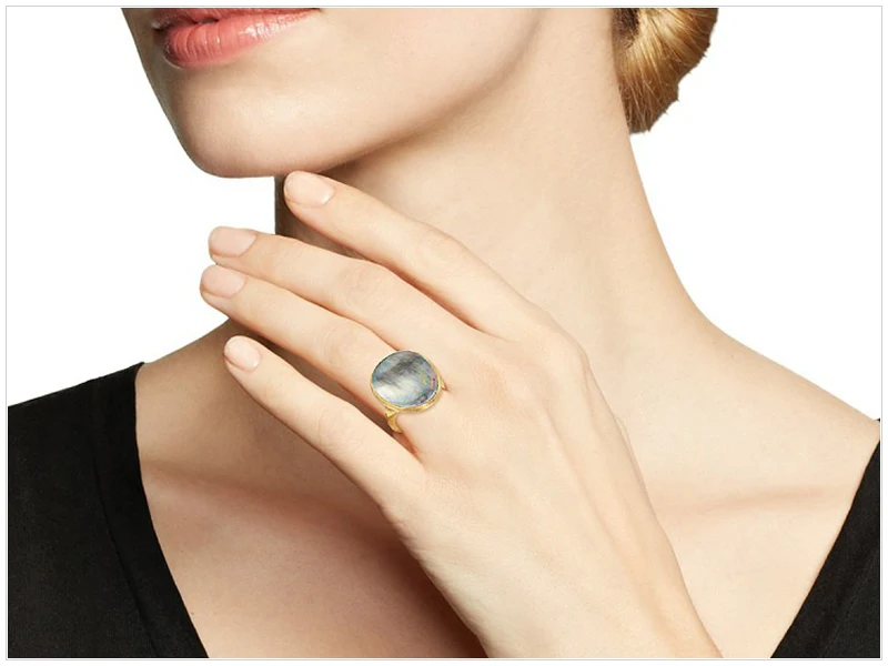 SRCOI минималистичное элегантное кольцо с искусственным жемчугом белый Чёрный искусственный жемчуг кольцо на палец личность Простые Женские аксессуары