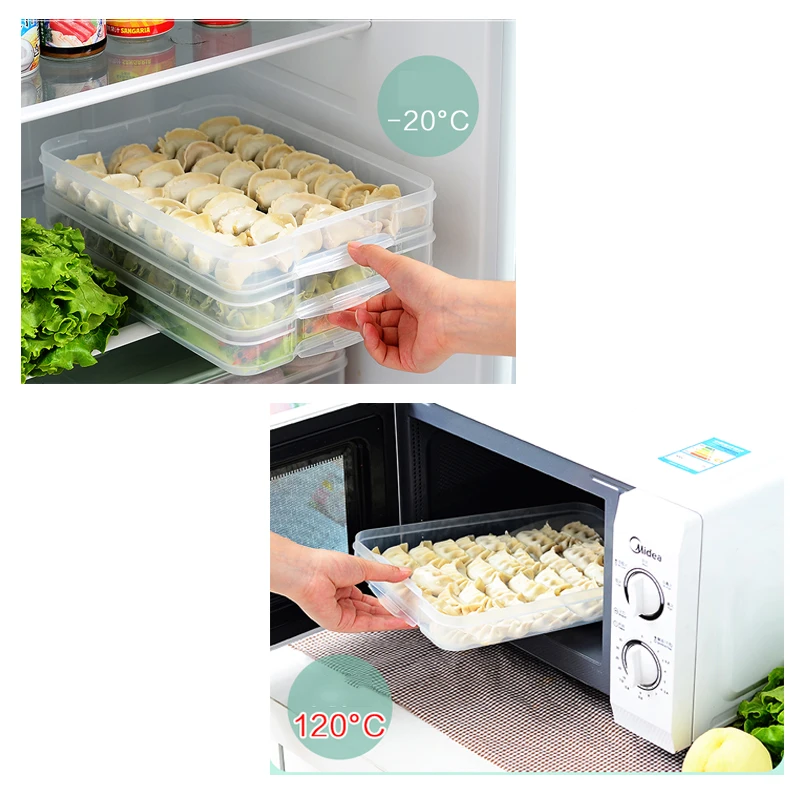 

Dumpling box frozen dumplings household refrigerator fresh storage box multi-layer frozen box toxic microwave can be frozen