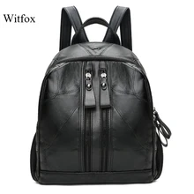 Leather women backpack genuine leather sheepskin book shell for girls colorful travel bag package sac transport collage students