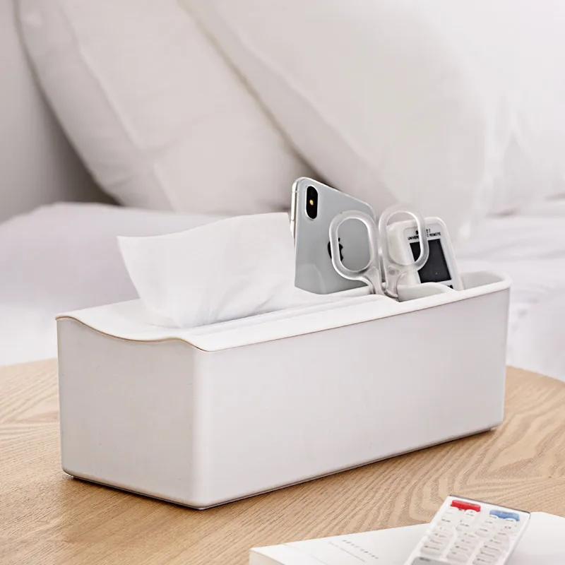  Plastic Multifunction Tissue Box Pen Pencile Remote Control Desk Organization Home Storage Cases Pa