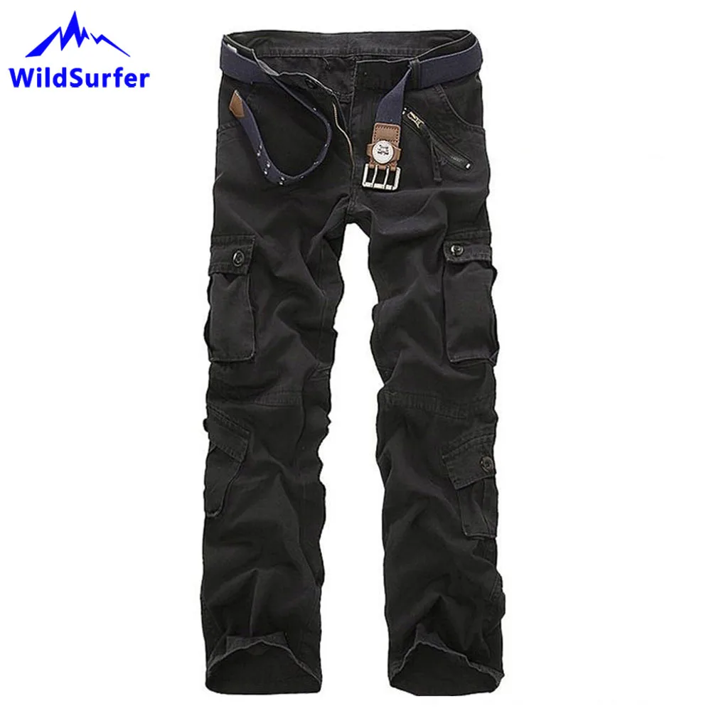 Мужские брюки с несколькими карманами из хлопка, мужские тактические военные брюки размера плюс, мужские спортивные брюки для походов, походные свободные брюки-карго WP93