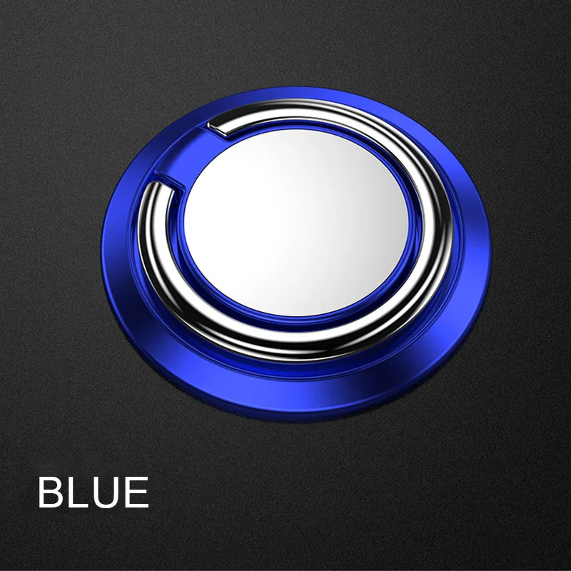Держатель-кольцо на палец, магнитное кольцо, держатель для телефона, вращающаяся подставка на 360 градусов, Универсальная металлическая подставка для телефона - Цвет: Темно-синий