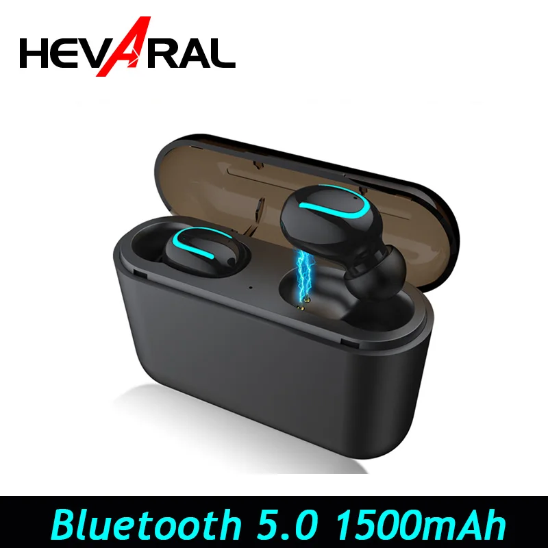 

HEVARAL TWS Earbuds 5.0 Wireless Bluetooth Earphone Mini In-Earbuds Headset With Mic For Gaming Sports Earphones For iphone 7 8