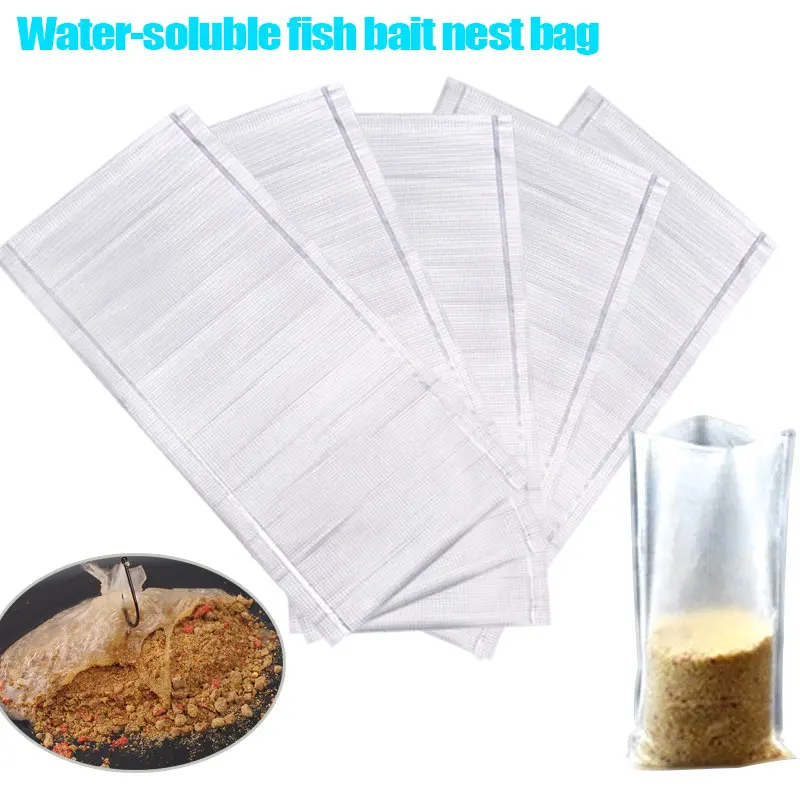 

20/40/60 Pcs Fishing PVA Bag Feeder Sea Carp Coarse Water Dissolving Fishing Tackle Material Accessories BB55