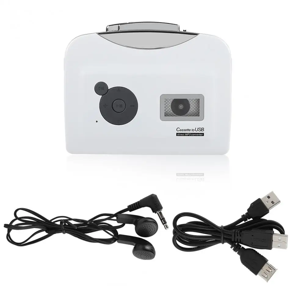 Portable Cassette Tape to MP3 Converter for Windows XP / Vista / 7 Plug and play USB Flash Drive Capture Audio Music Player