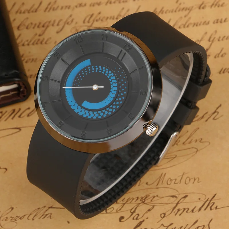 Unique Spiral Rotation Mens Watch Creative Turntable Dial Quartz Clock Leisure Style Rubber Strap Unisex Christmas Gifts ulzzang 2017 Fashion (20)