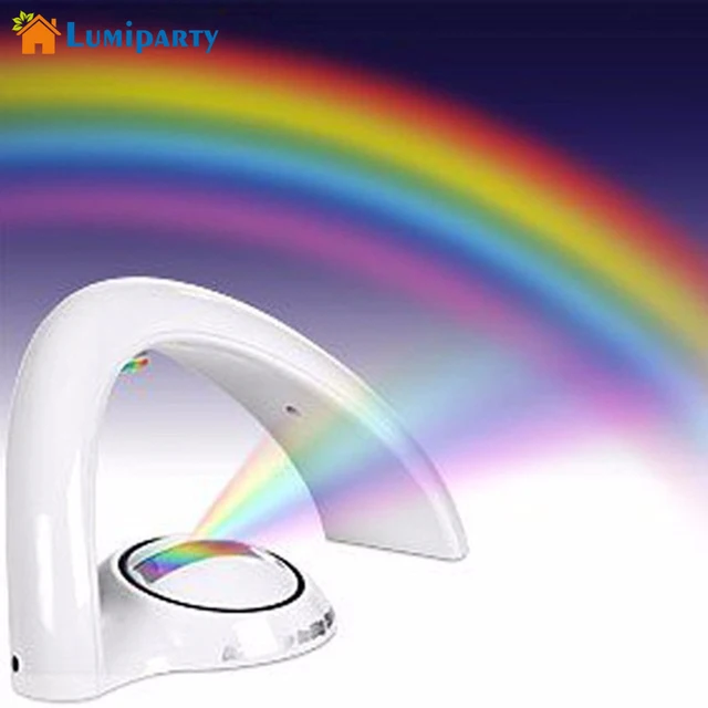 Lumiparty LED Rainbow Lamp LED Rainbow Projector Room Night Light Wall