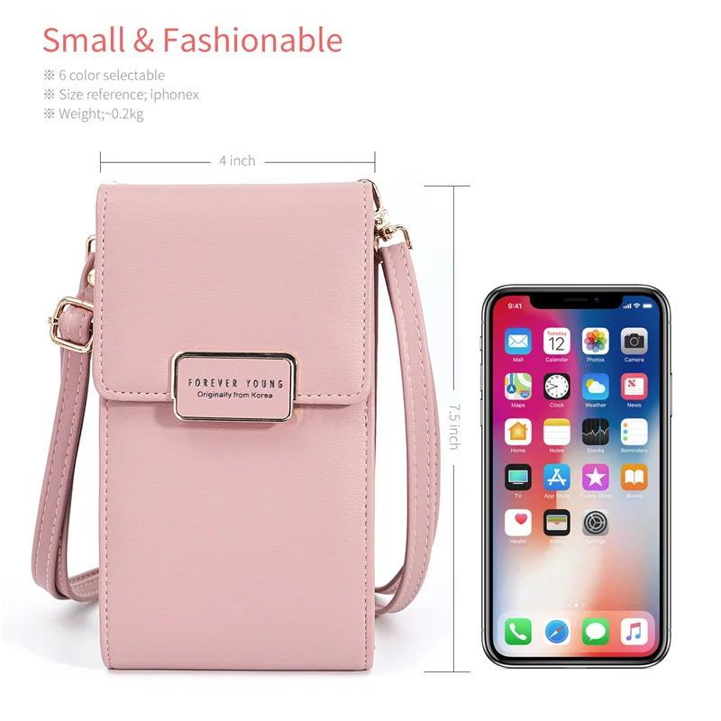 

Phone Case Pouch For iPhone Samsung Galaxy Xiaomi LG Multifunctional Lady's Purse Case Luxury Shoulder Bag Neck Strap Cover