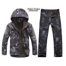 Однотонная тактическая Мужская и Женская водонепроницаемая софтшелл из акулы верхняя одежда военная одежда комплект куртка армейская куртка пальто+ брюки