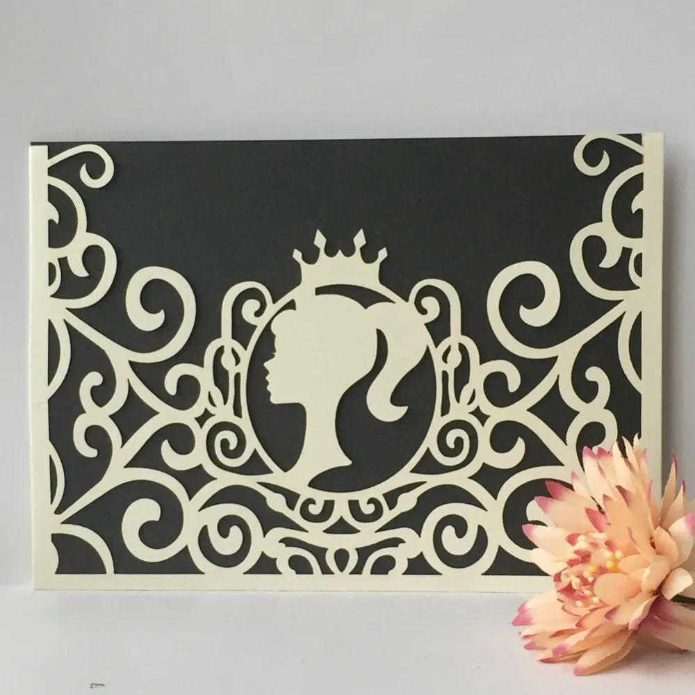 50pcs Lot New Arrival Birthday Invitations Card Laser Cut Wedding
