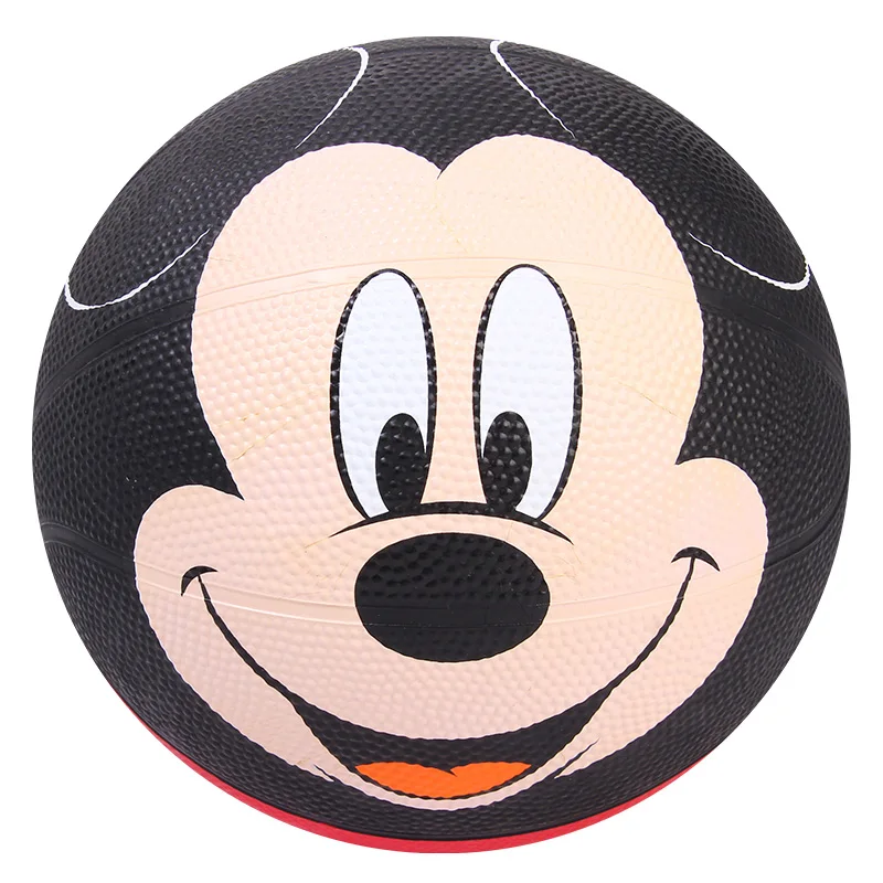 Disney 18 см Micky& Minni 3D резиновый баскетбольный мяч для детей для активного отдыха, спортивный мяч для детей, детские тренировочные мячи, Спортивная игрушка