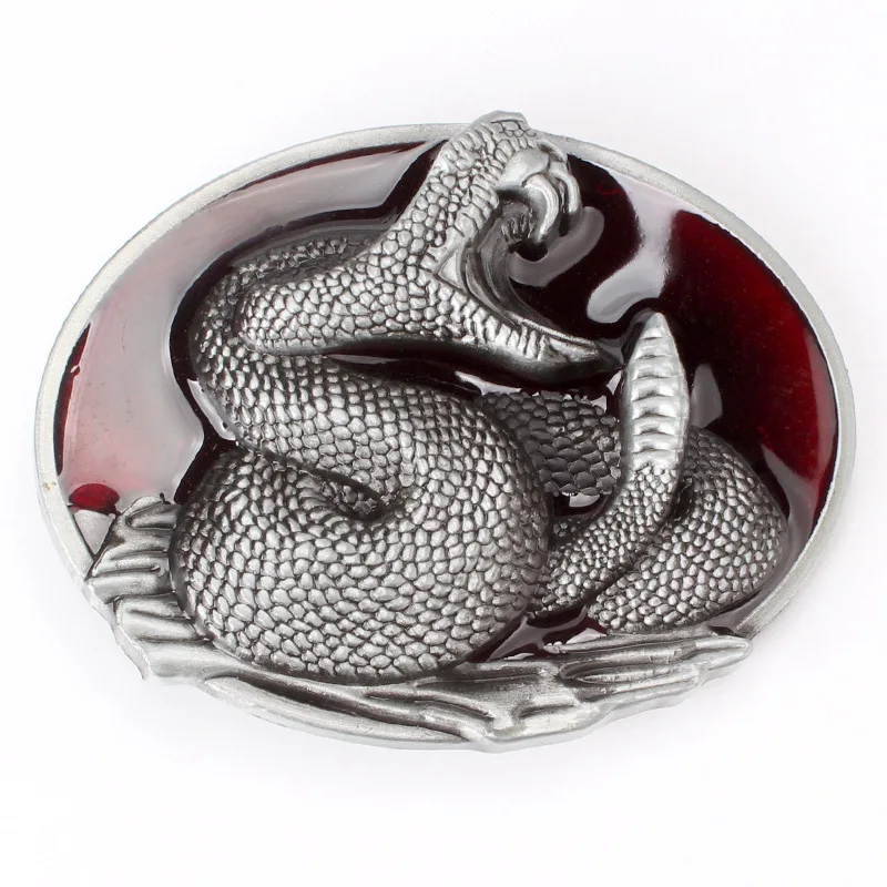 

Large snake belt buckle animal belt head smooth buckle belt accessories