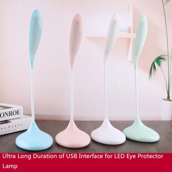 

Cartoon Table Lamp Finger Sense Switch USB Charging LED Eye Protection Lamp Foldable Dormitory Reading Leather Lamp