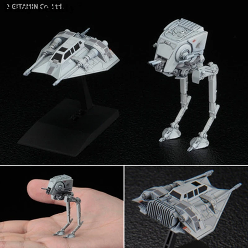 Hazy beauty Original  Star Wars Vehicle Model Series AT-ST&SNOWSPEEDER 008 PVC Figure Doll Model Toys Figurals