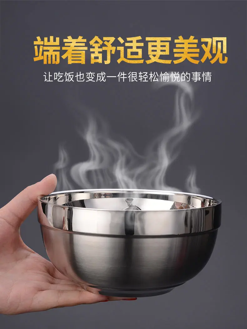 5 шт. XUANRUN 304 Нержавеющая сталь двойной изоляцией чаша миска для еды быстрого приготовления мгновенный супница для супа