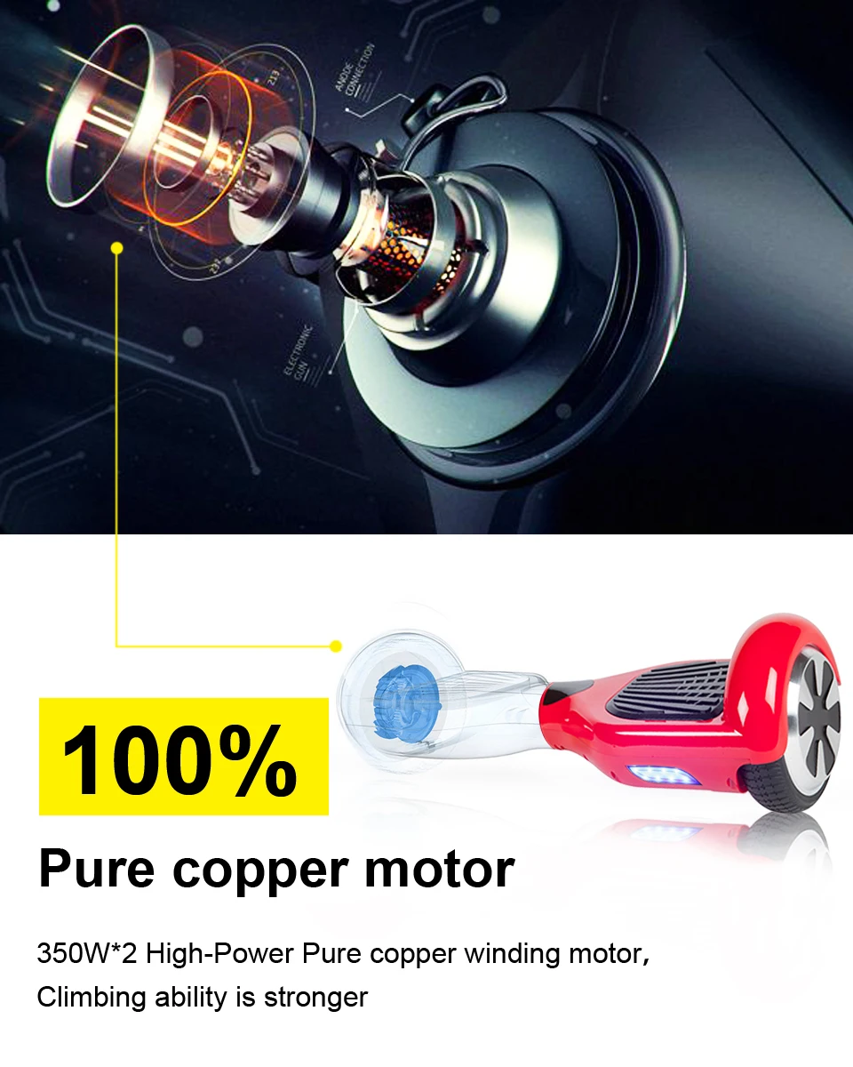 Hoverboard 6.5 inch Electric Scooter Two Wheels Smart Self Balance Scooter Electric Skateboard for AdultKids Drifting oxboard  (16)