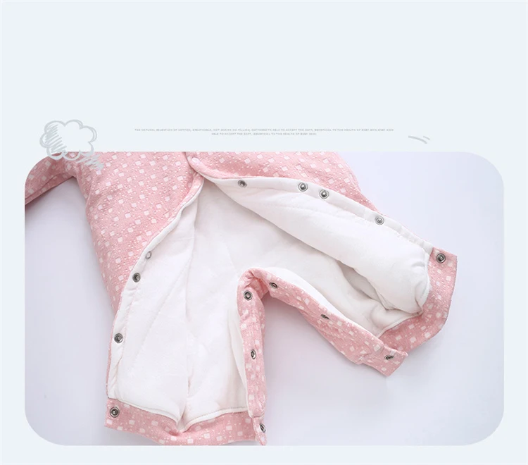 Bbsong для новорожденных с длинным рукавом спальный конверт для малышей хлопковый комплект комбинезона для маленьких детей, теплая одежда с капюшоном для мальчиков и девочек; детские комбинезоны