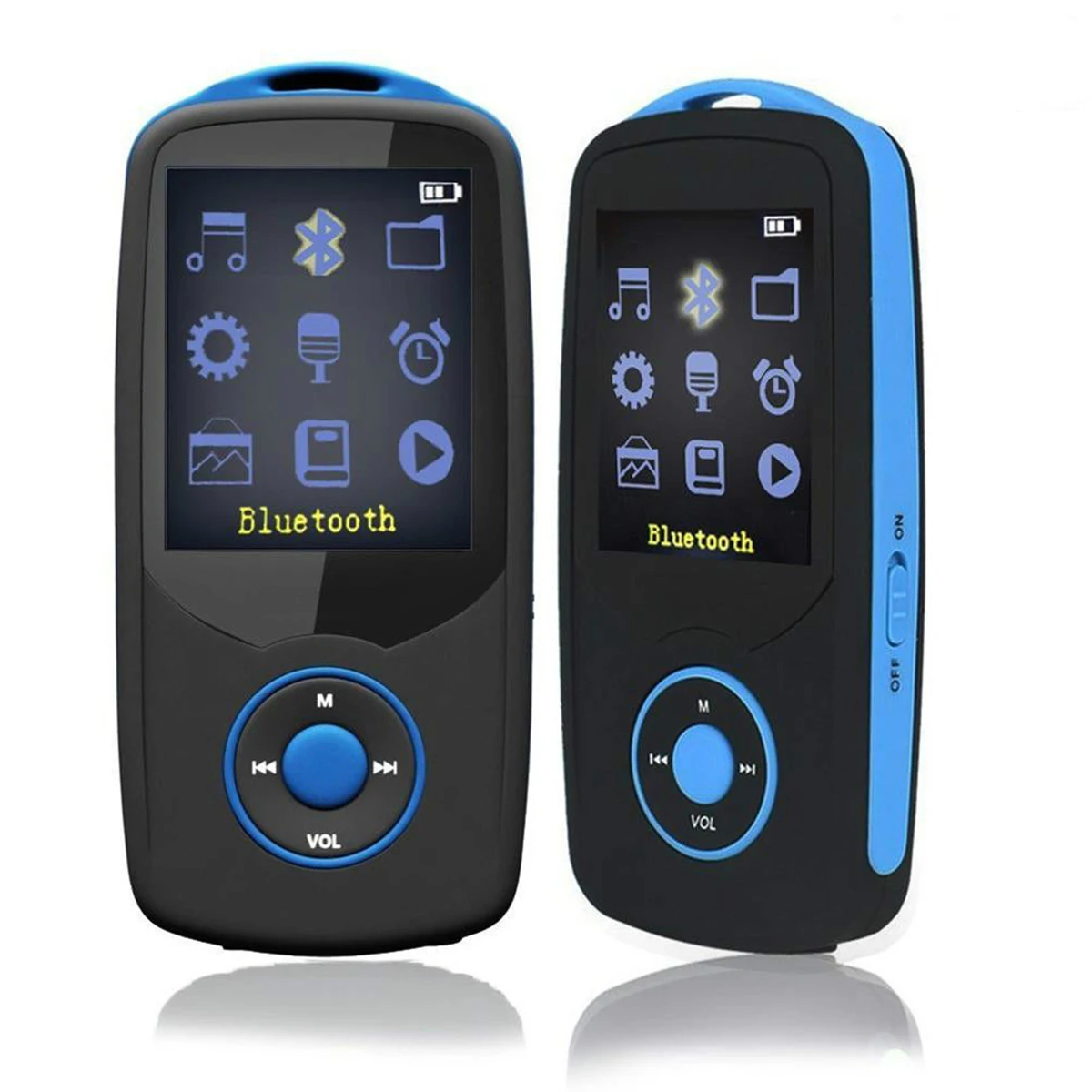 Mp3 плеер ruidu X06, Bluetooth, 8 ГБ, TFT, 1,8 дюйма, ЖК-экран, без потерь, диктофон, FM, Hifi, мини, спортивный MP3 музыкальный плеер - Цвет: Синий