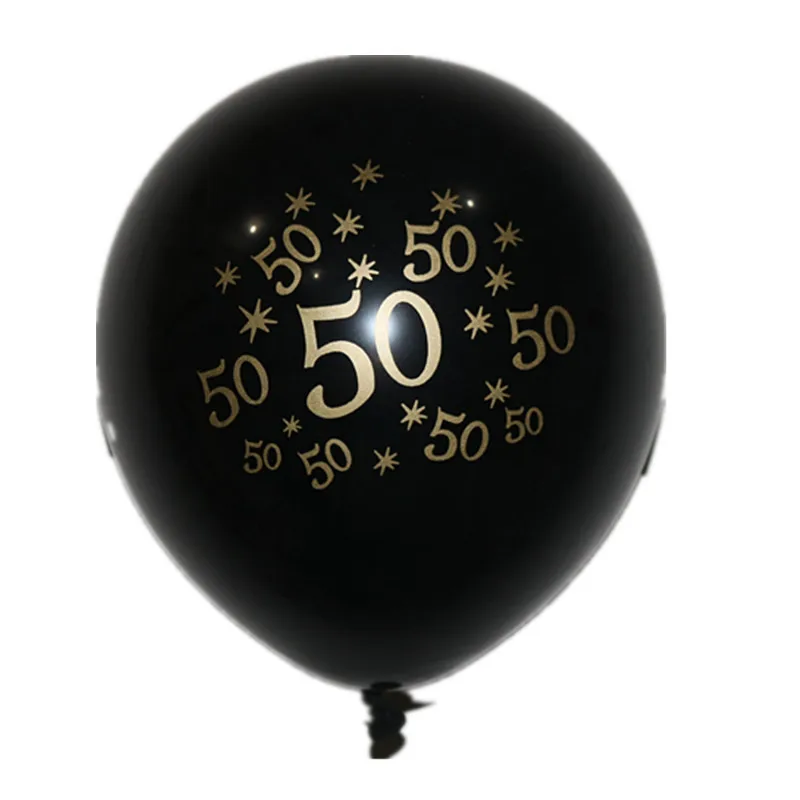 2019-10pcs-lot-12inch-Gold-Latex-Balloons-Air-Black-30-40-50-60-70-Years-Confetti(3)