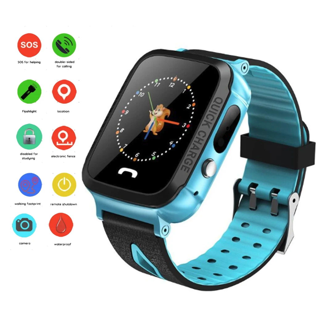 Y34 Kids Smart Watch Anti Lost Child LBS Tracker SOS Positioning Tracking Smart Phone Watch Compatible IOS Android