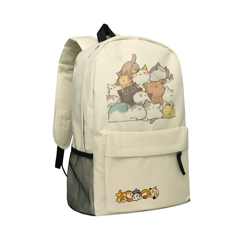 

Zshop Birthday Gifts Anime Backpacks Children Book Bag Neko Atsume Girls Schoolbags Kitty Cartoons Back Pack Mochila Kids