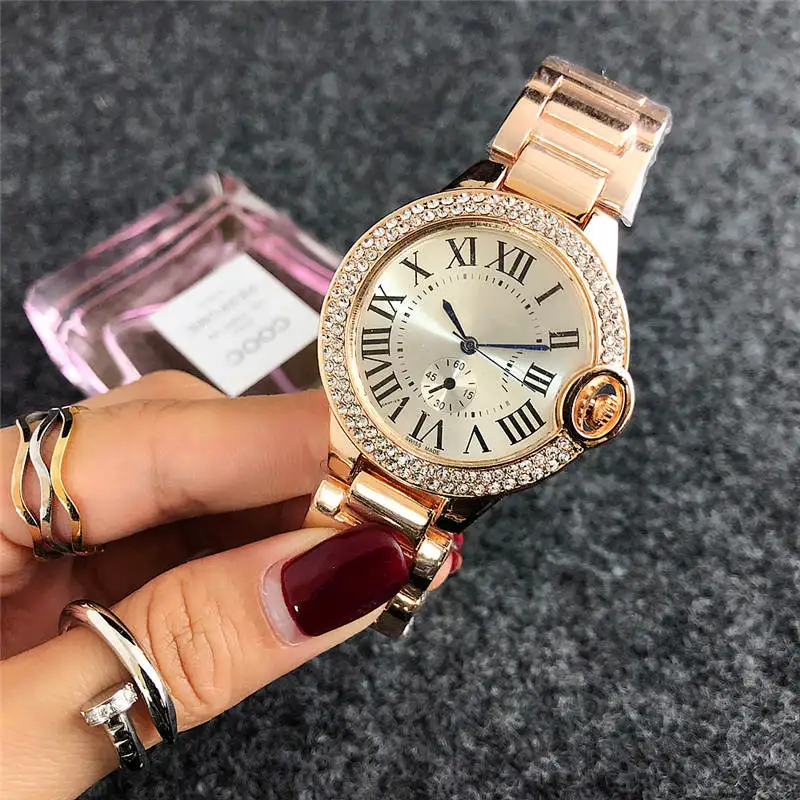 

New Brand luxury Designer Rose Gold Watch Women Ladies Dress Diamond Watches Bracelet Stainless Steel Quartz Clock Reloj Mujer