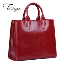2017 de La Moda de Cuero Genuino Bolso Grande Capacidad Mujeres Bolsa de Mensajero Crossbody Bolsa de Hombro de Las Mujeres Soild Color de la Cremallera