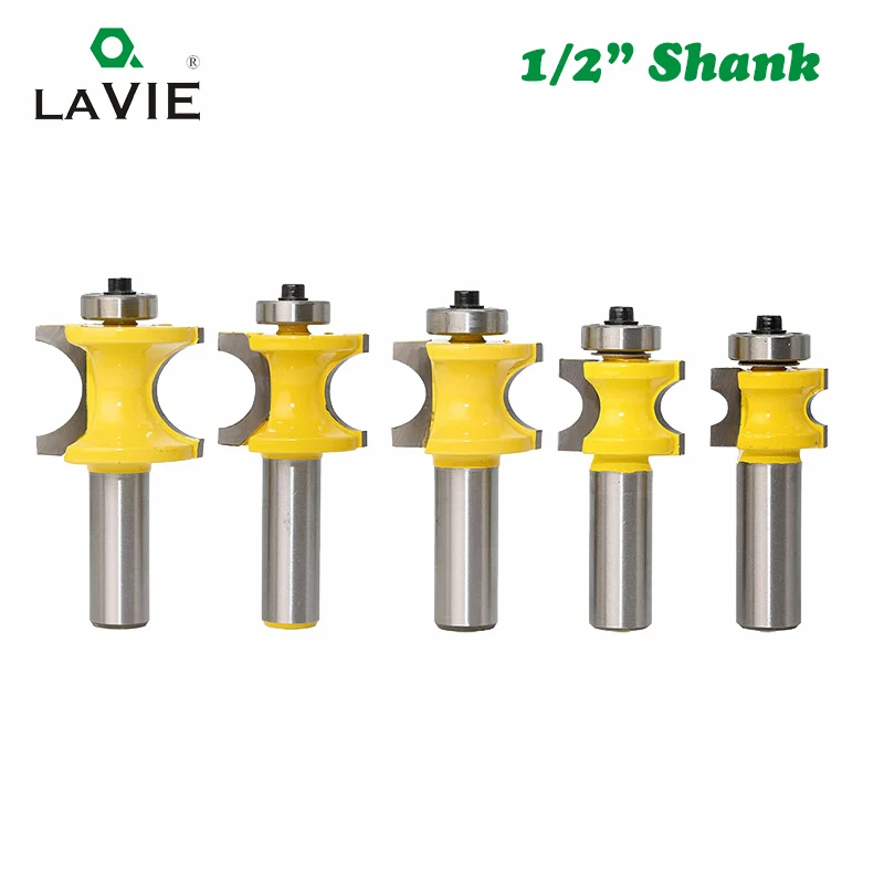 LAVIE 1 шт. 12 мм 1/2 хвостовик Bullnose полукруглый Бит Endmill фрезы дерево 2 Флейта подшипник, Деревообрабатывающий инструмент Фрезы 03008