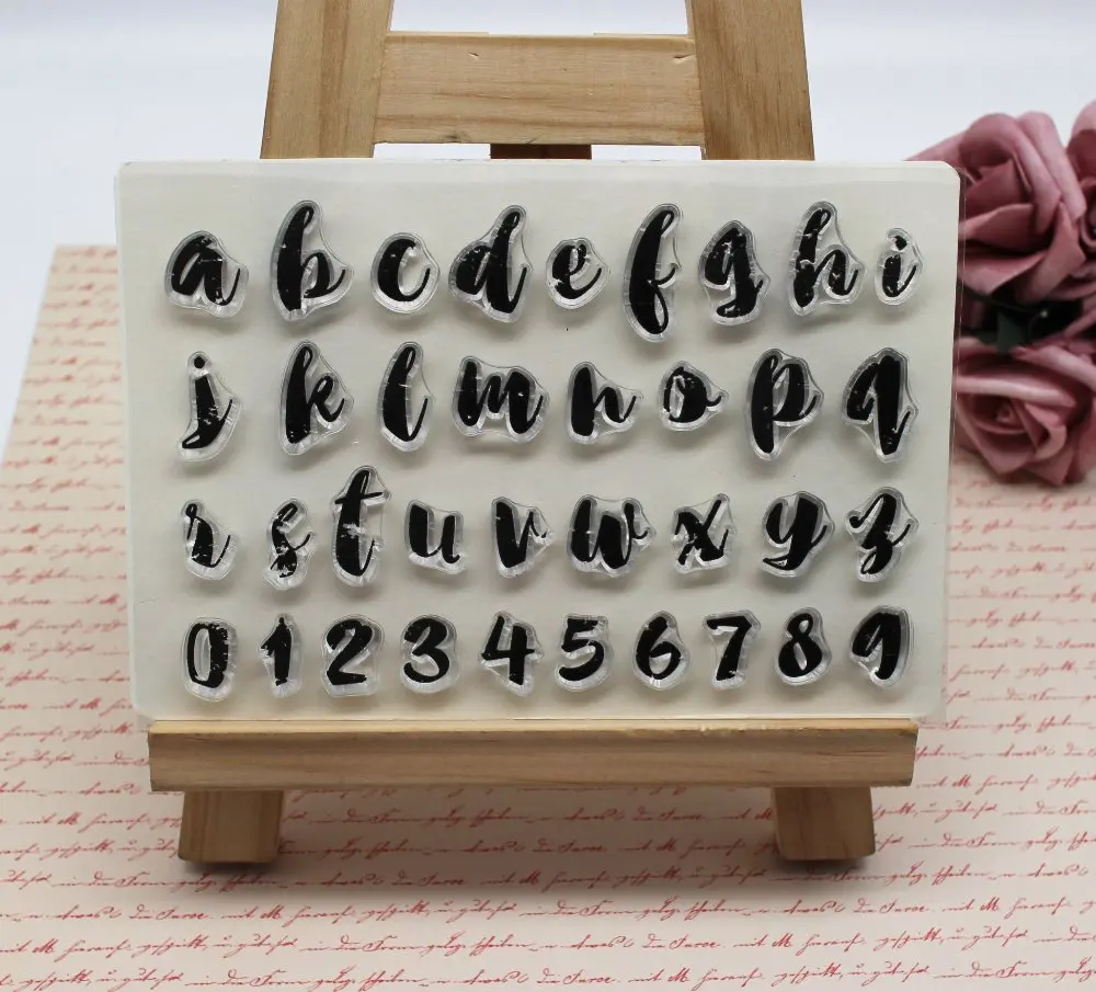 Столица/номер прозрачный штамп lowercase/uppercase rubberSeal для DIY скрапбукинга/фотоальбом