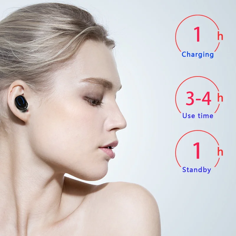 T18s TWS 5 0 беспроводные наушники Bluetooth Спорт Тренажерный зал Tws вкладыши Наушники с