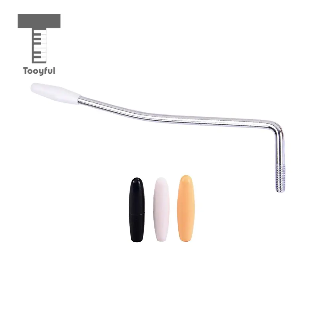 Replacement 5mm Thread Tremolo Arm Whammy Bar with 3pcs Tips for Strat ST Standard Guitar