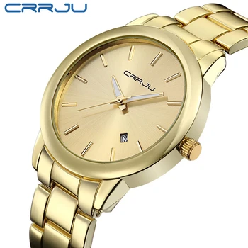 

New Arrivals High Quality Women Dress Watch CRRJU Luxury Brand Stainless Steel Watches Fashion Wrist Gift Watch Men Wristwatches