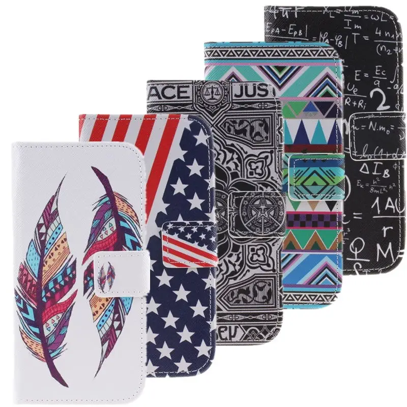 Phone Case For Asus Zenfone 2 5.5 PU Leather Flip Painted Cartoon pattern Wallet Stand Card Holster | Мобильные телефоны и